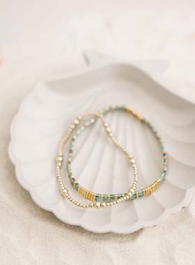 小众饰品波西米亚风tila珠手链 个性气质百搭金珠小手串 轻奢女