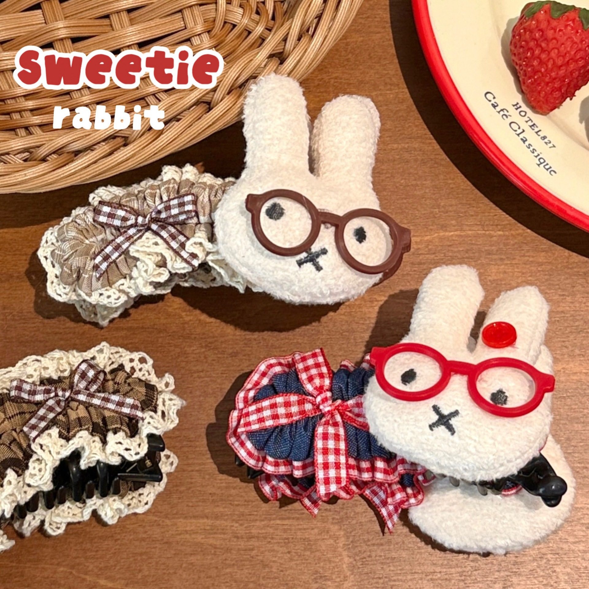 学生小礼品可爱毛绒风学院小兔公仔发夹少女甜美马尾夹后脑勺气质,饰品/流行首饰/时尚饰品新,发饰,淘宝优惠券,粉丝福利购,淘宝优惠卷