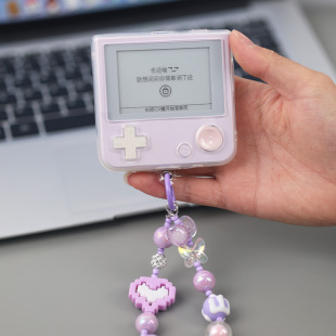 适用于百词斩单词机硅胶保护壳 透明水晶壳防摔防刮软壳特好用清新软壳带挂绳孔可爱挂绳搭配送高清膜 猫耳款