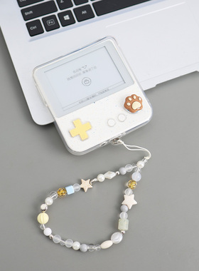 适用于百词斩MAX透明水晶壳 高透硅胶材质搭配多种挂绳挂链贴纸可爱 BCZ大屏幕单词机配件专用送爪子按键贴