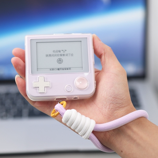 适用于百词斩单词机透明水晶壳猫耳朵款 防摔柔软亲肤防刮保护套硅胶英语单词机保护壳背壳软壳带挂绳孔外壳