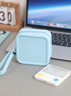 适用于百词斩MAX单词机收纳包 果冻硅胶豆腐包可手提max水晶透明壳1.5m数据线高清膜方糖果冻包BCZ MAX专用