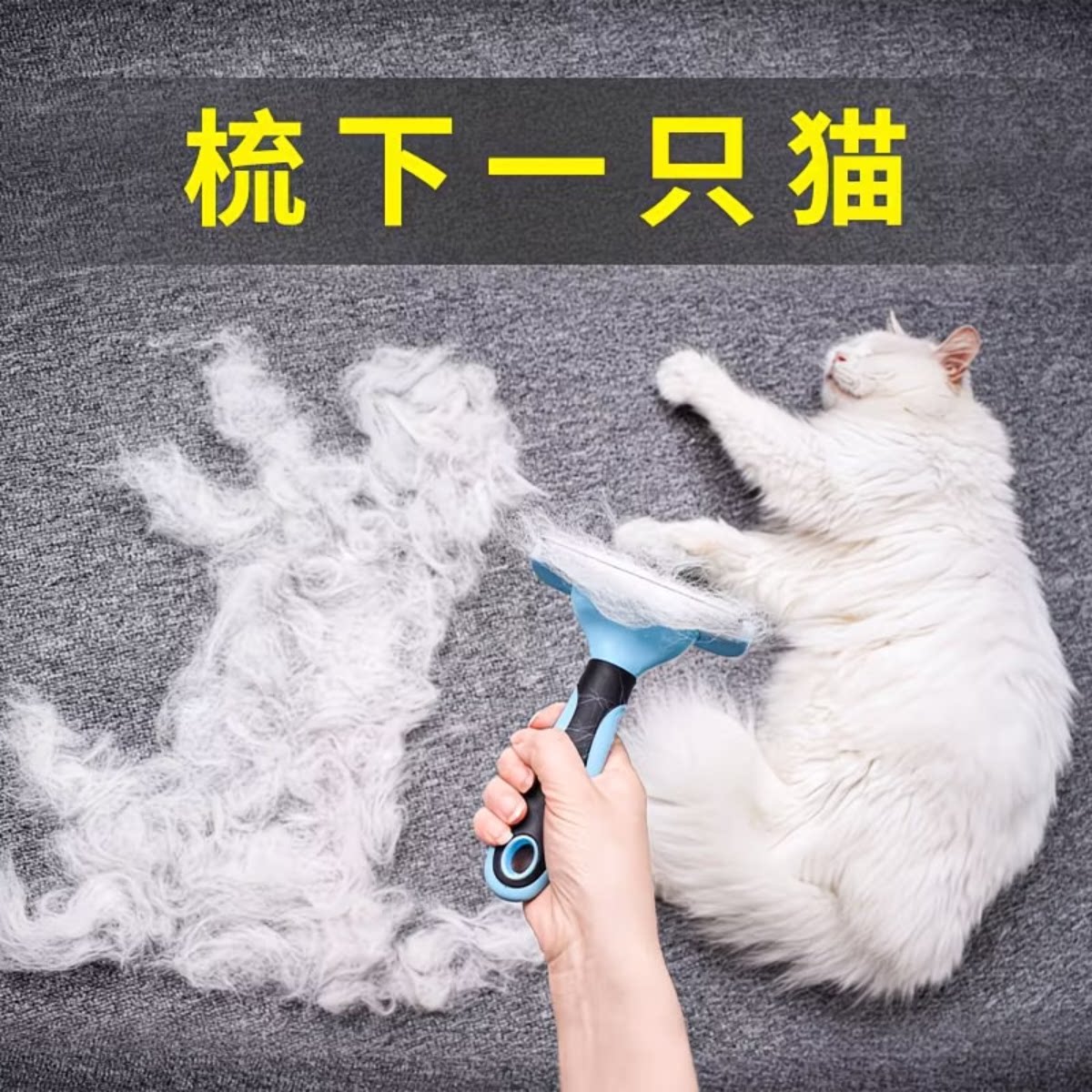 宠物猫咪去毛梳子除毛多功能塑料刷子撸狗狗梳子可褪毛清理按摩梳