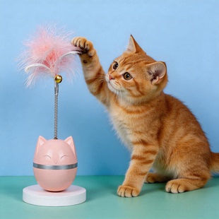 逗猫玩具猫独处解闷自嗨消耗精力逗猫棒不倒翁宠物猫咪自玩猫玩具