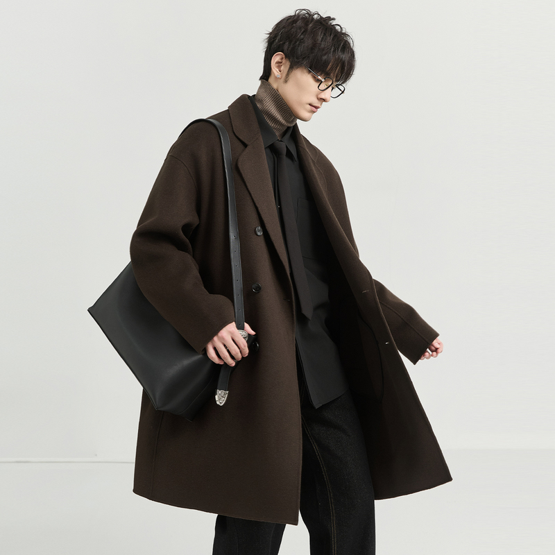 伯爵卓尔男士冬季中长款羊毛大衣