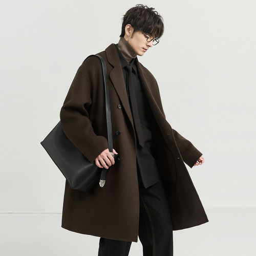 伯爵卓尔男士冬季中长款羊毛大衣