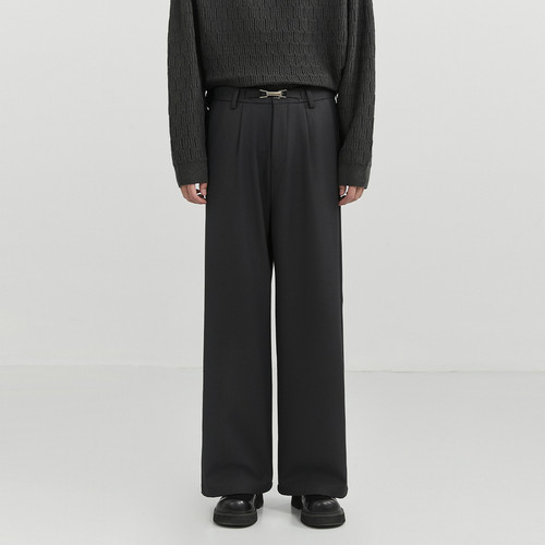 伯爵卓尔冬季加厚休闲阔腿裤