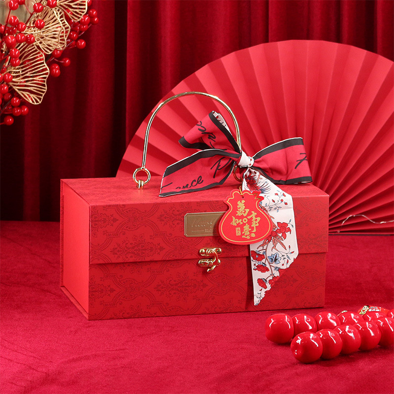年货伴手礼礼盒新年礼品盒高级感包装盒轻奢春节礼物盒可定制logo