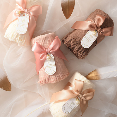 结婚毛巾伴手礼伴娘精致礼物纯棉毛巾公司活动开业年会公司小礼品