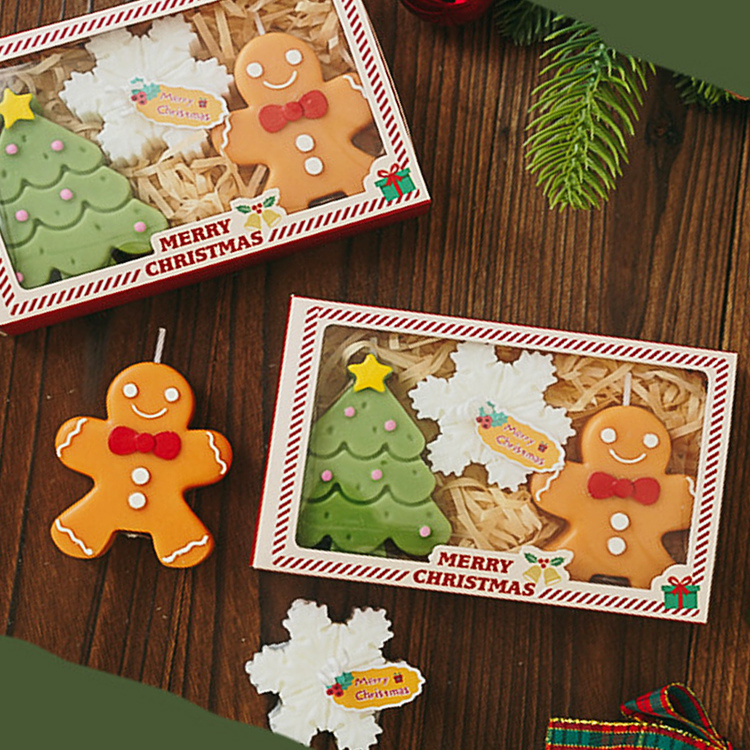 圣诞香薰蜡烛创意圣诞节伴手礼candle姜饼人手工造型香氛蜡烛