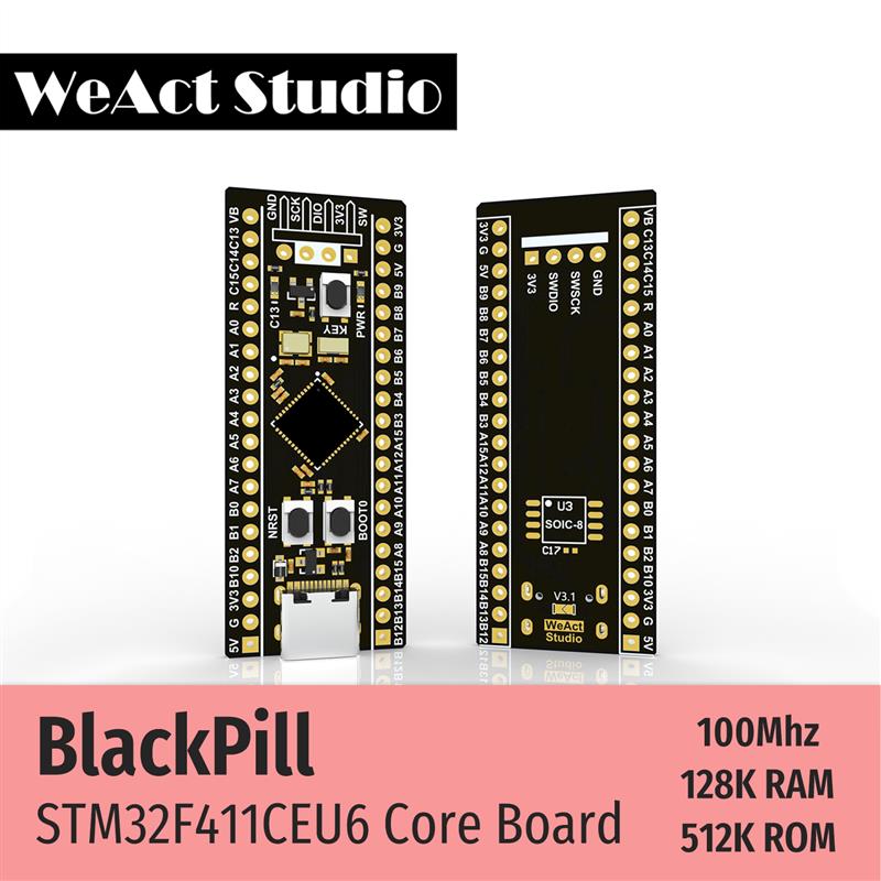 STM32F411CEU6 STM32F4 核心板 开发板 小系统板 MicroPython