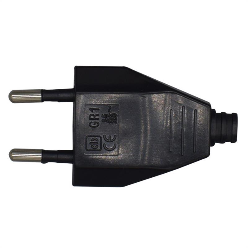 欧标意大利德标接线母插头4.0插脚欧式公母插头2孔圆2.5A/10A插头