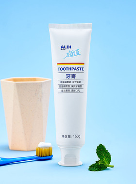 上海奥乐齐 ALDI 超值牙膏 留兰薄荷 150g 特价 强烈推荐 代购
