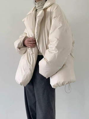 2025effervescent秋冬新款时尚百搭宽松显瘦翻领羽绒服中长款外套