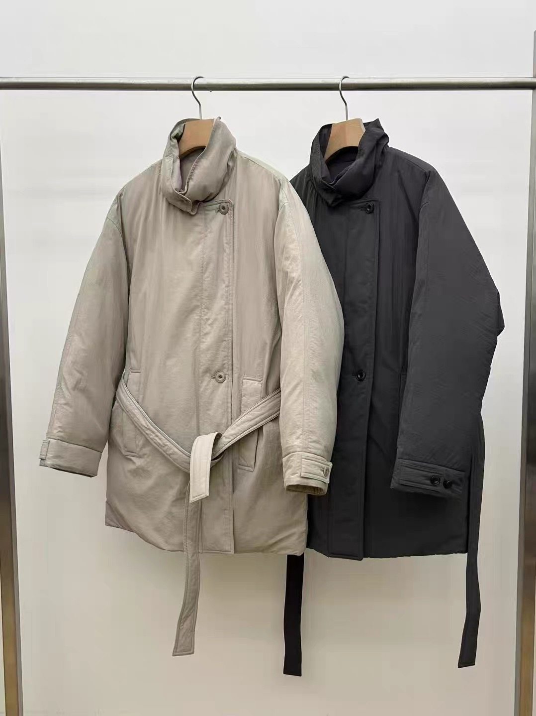 韩国原单Ut*re26秋冬新款时尚百搭宽松显瘦立领羽绒服中长款外套