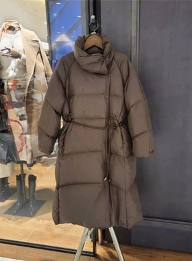 韩国原单25mich秋冬新款时尚百搭宽松显瘦羽绒服长款外套