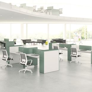 新款 公司职员办公桌椅组合办公室员工位四六人卡座简约现代电脑桌