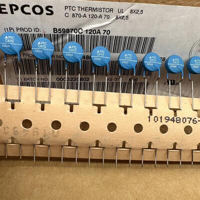 PTC热敏电阻B59870C120A70正温度PTC C870热敏电阻蓝色25R 1A230V