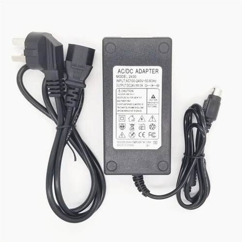 二维火 ZM-POS88VE 打印机电源线 电源适配器DC24V2A 3A 三针接口