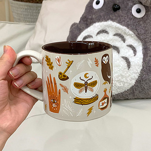 可爱涂鸦魔法猫马克杯高颜值陶瓷杯子家用咖啡杯心水杯伴手礼