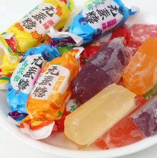 山东特产无蔗糖高粱饴木糖醇年货糖果Q弹拉丝不粘牙混合果味软糖