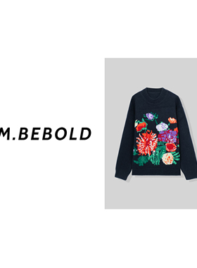 【妙姐精选】芳织 山羊绒 100 设计感提花针织毛衣ZH65211