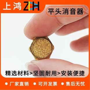 气动接头 电磁阀消声器BSLM平头消声器SLM-01/02/03/04分消音器