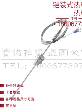 WRNK-291 WRNK-292 WRNK-391 WRNK-392铠装式热电偶K型温度传感器