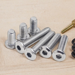 304不锈钢内六角平头螺丝M2 M6M8M10M12倒边螺钉加长斜边家具螺栓