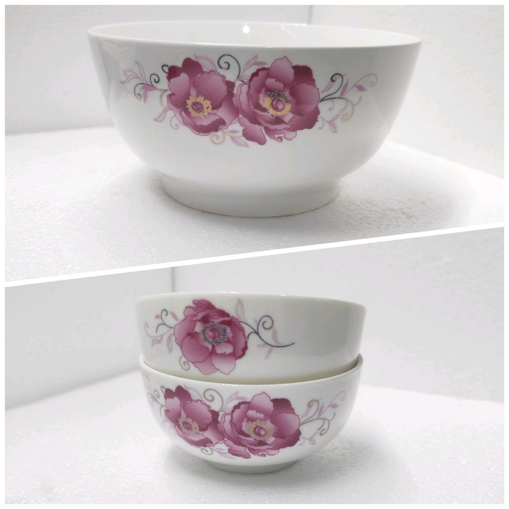 陶瓷米饭碗幸福玫瑰花语深盘汤盘面碗大汤碗大盘子大汤勺捡漏,餐饮具,碗,淘宝优惠券,粉丝福利购,淘宝优惠卷