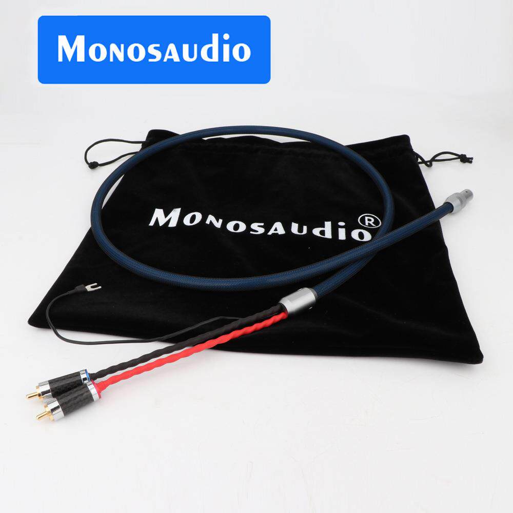 MonosaudioLP黑胶唱机信号线屏蔽5N单晶铜镀银唱放音频线唱臂线