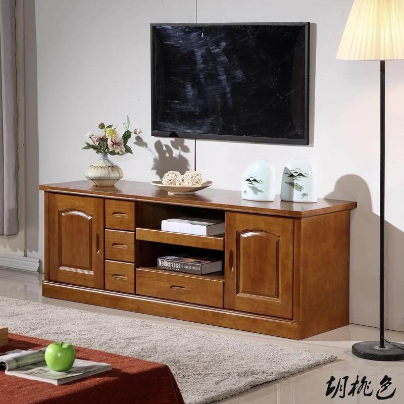 实木电视柜现代中式客厅卧室影视柜家用小户经济型高款客厅储物柜