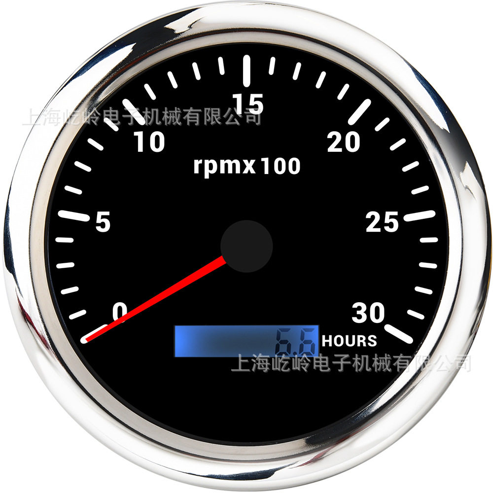 110MM指针转速表发动机测速表0-3/4/6/7/8KRPM 车船改装通用仪表