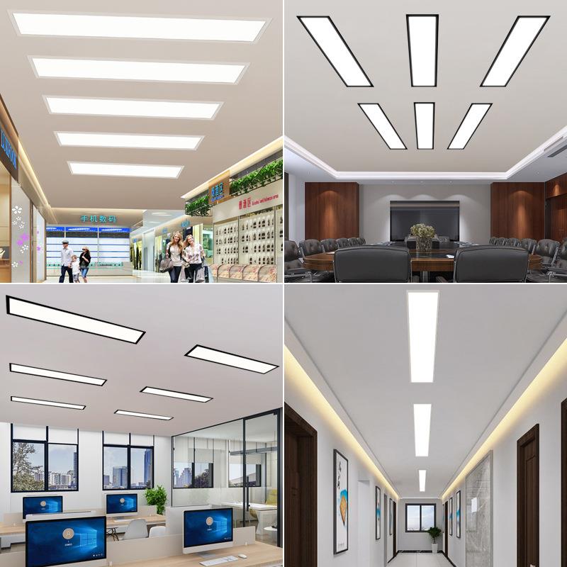 天花板嵌入式led长条灯现代简约办公室写字楼会议室石膏板吊顶灯
