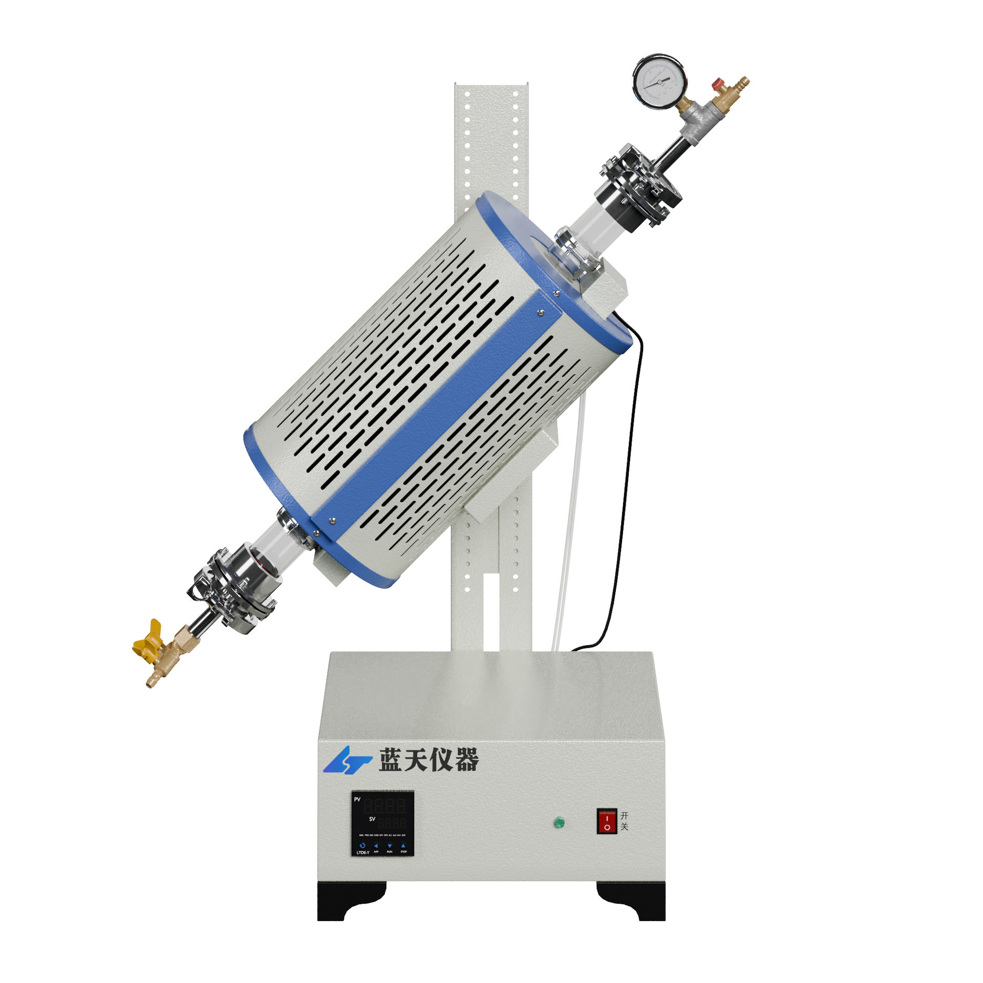 GSL-1100X-S-LT 多工位管式炉不锈钢法兰 超温保护工矿科研专用