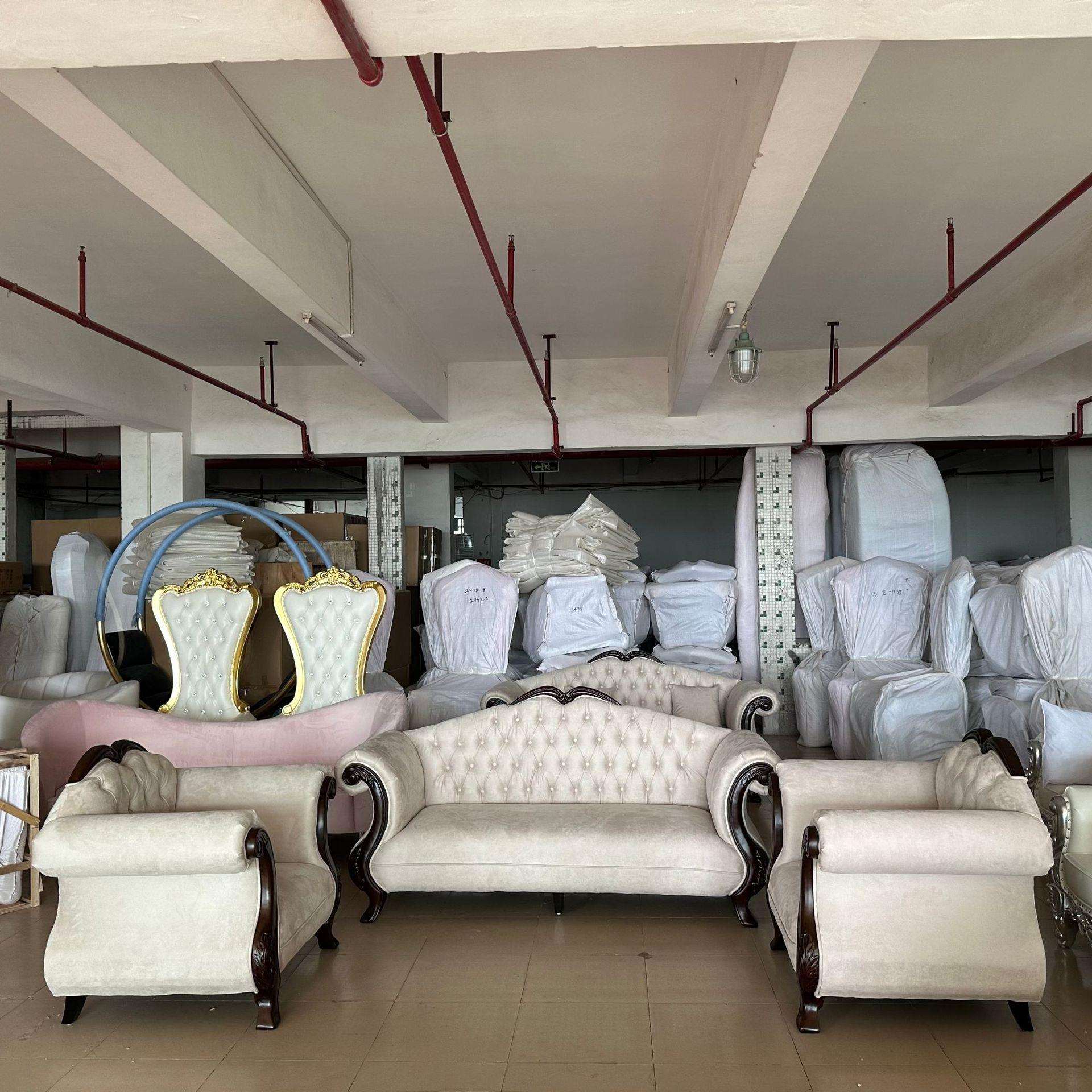 欧式实木沙发现代简约轻奢客厅沙发组合小户型皮艺美式法式家具