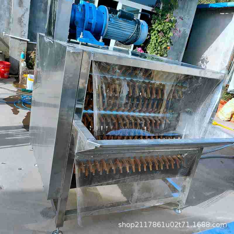 家禽九轴通用款烫脱配套设备 肉鸡脱毛机现货厂家 鸡鸭鹅脱毛机
