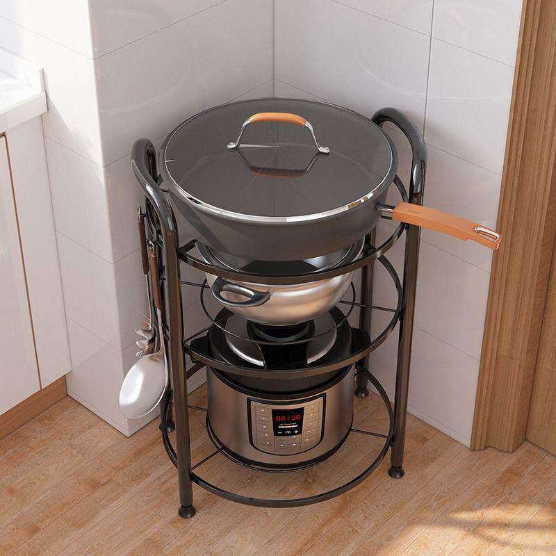 厨房置物架落地多层可移动小推车放锅架子家用夹缝锅具收纳架锅架