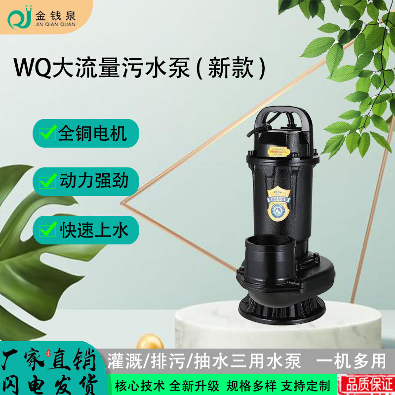 48v60v直流无刷太阳能3寸4寸大流量铸铁鱼塘农用灌溉抽水污水泵