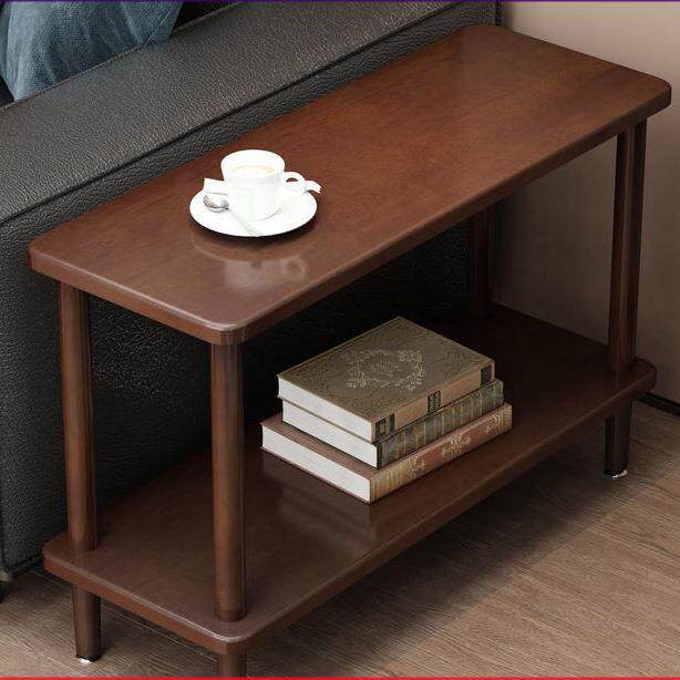 原木沙发边几实木双层小茶几中式边桌简约现代北欧客厅角几小桌子