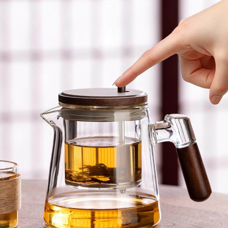 忆壶茶玻璃飘逸杯泡茶壶茶水分离懒人一键过滤茶杯泡茶具