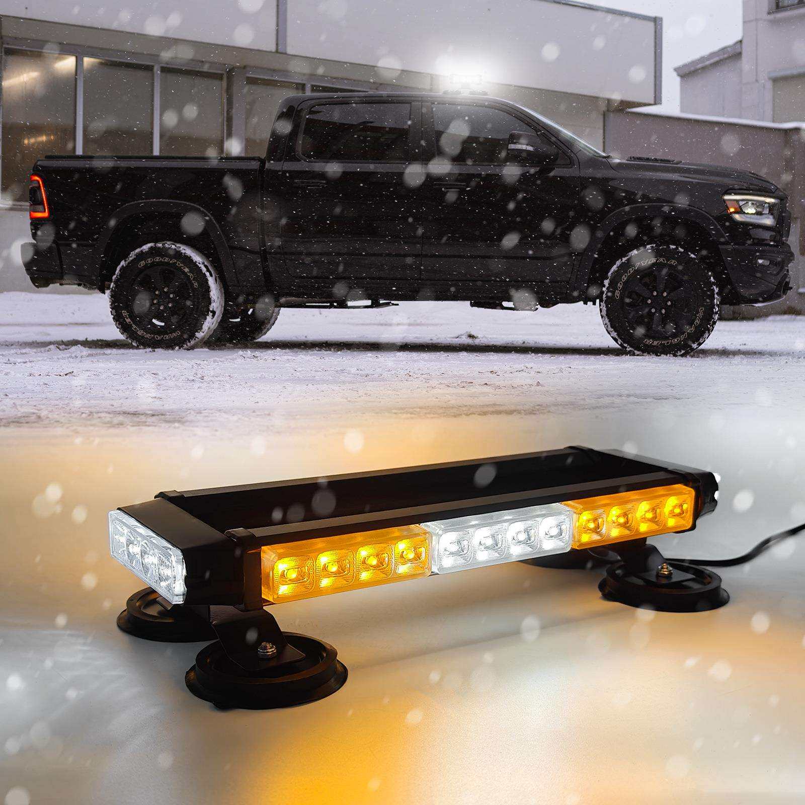 汽车吸顶警示灯32led磁吸应急闪光灯频闪爆闪警示灯12v-24v警示灯