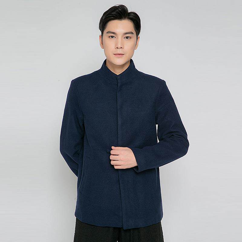 武农2023春秋新款毛呢太极服国风男士成人练功服传统武术表演服