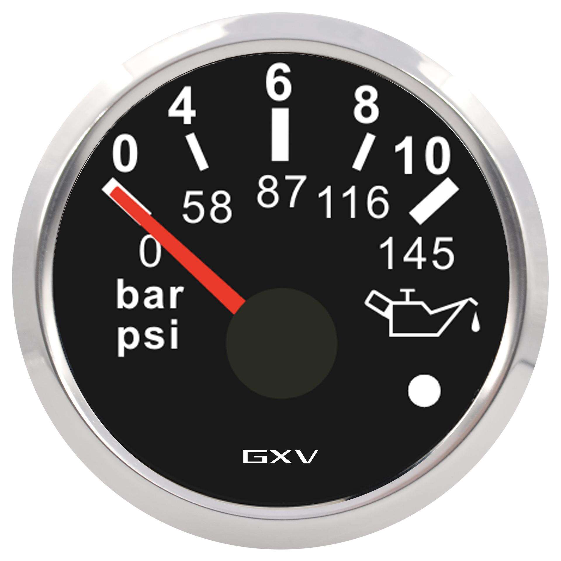 指针油压表52mm自带报警功能船舶汽车游艇水温指针仪表盘