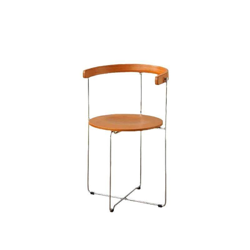 复古实木餐椅家用小户型休闲靠背椅可折叠椅现代简约餐厅餐桌椅子