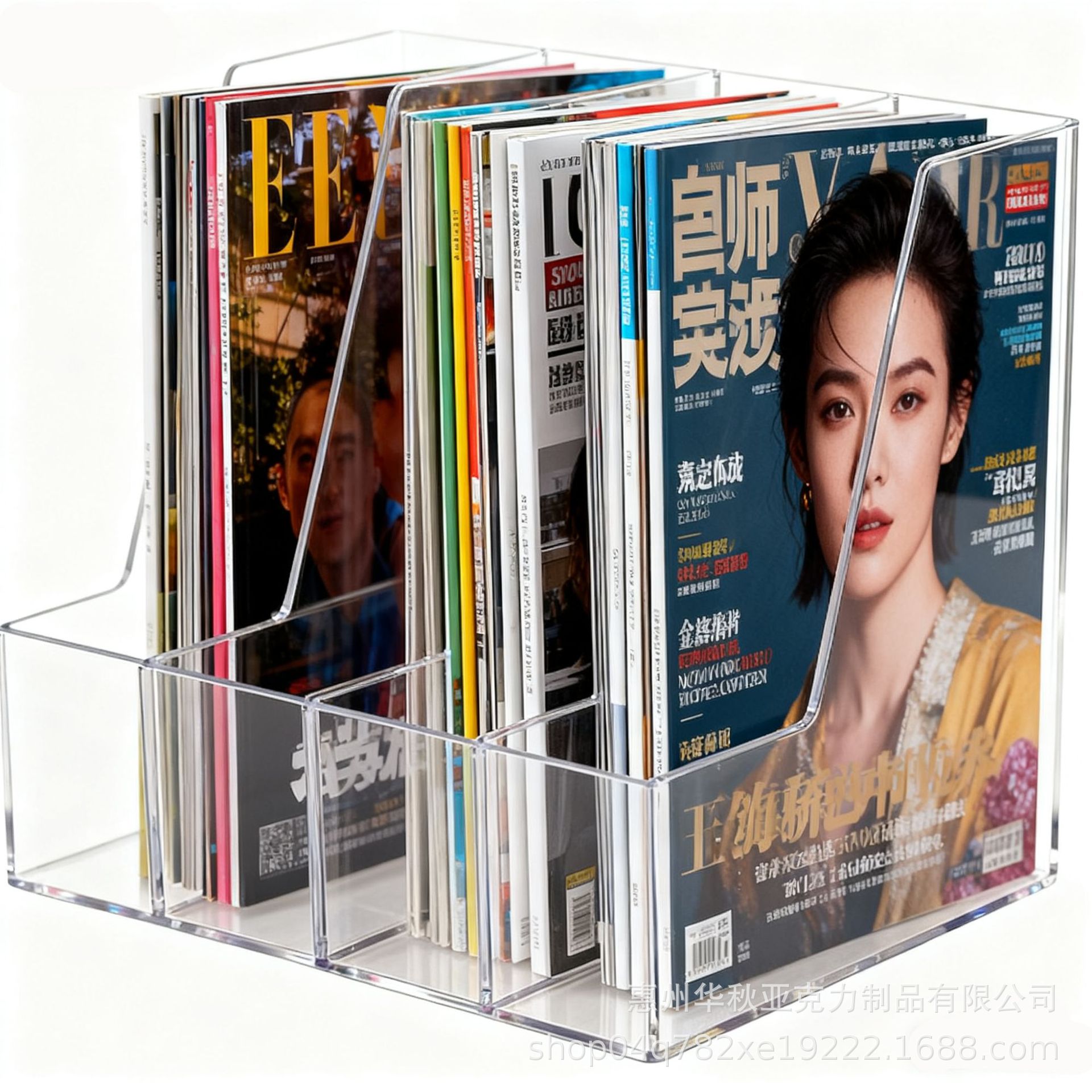 桌面书立架亚克力阅读整理架透明加厚展示架a5书本支架图书陈列架