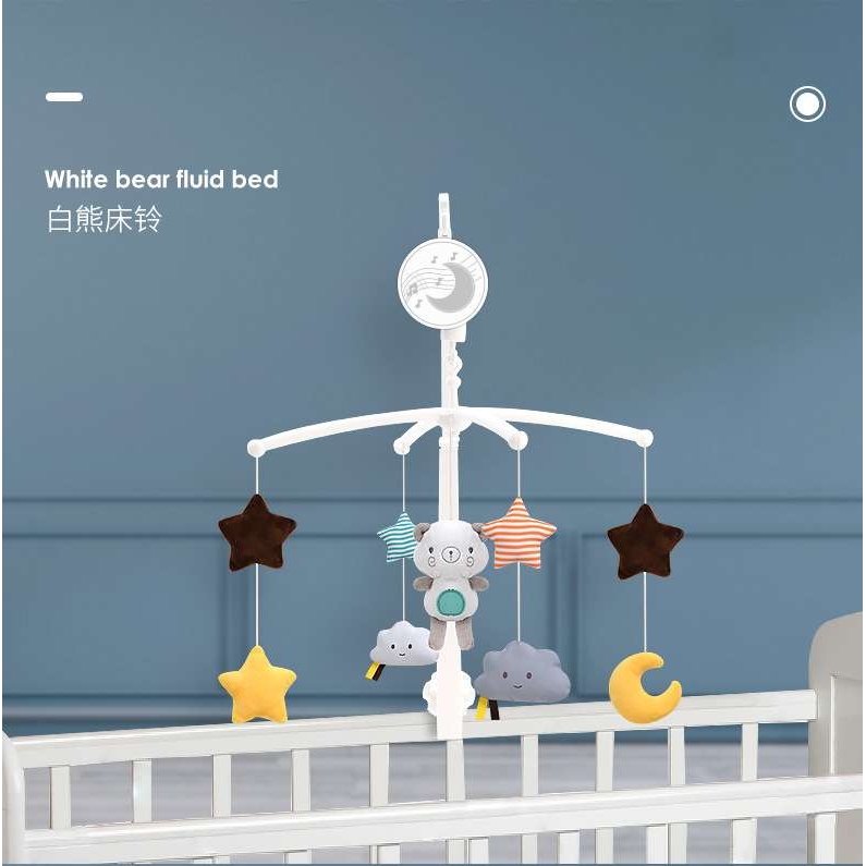 婴幼儿床铃摇铃儿童0-1岁音乐旋转床头铃宝宝安抚布玩具