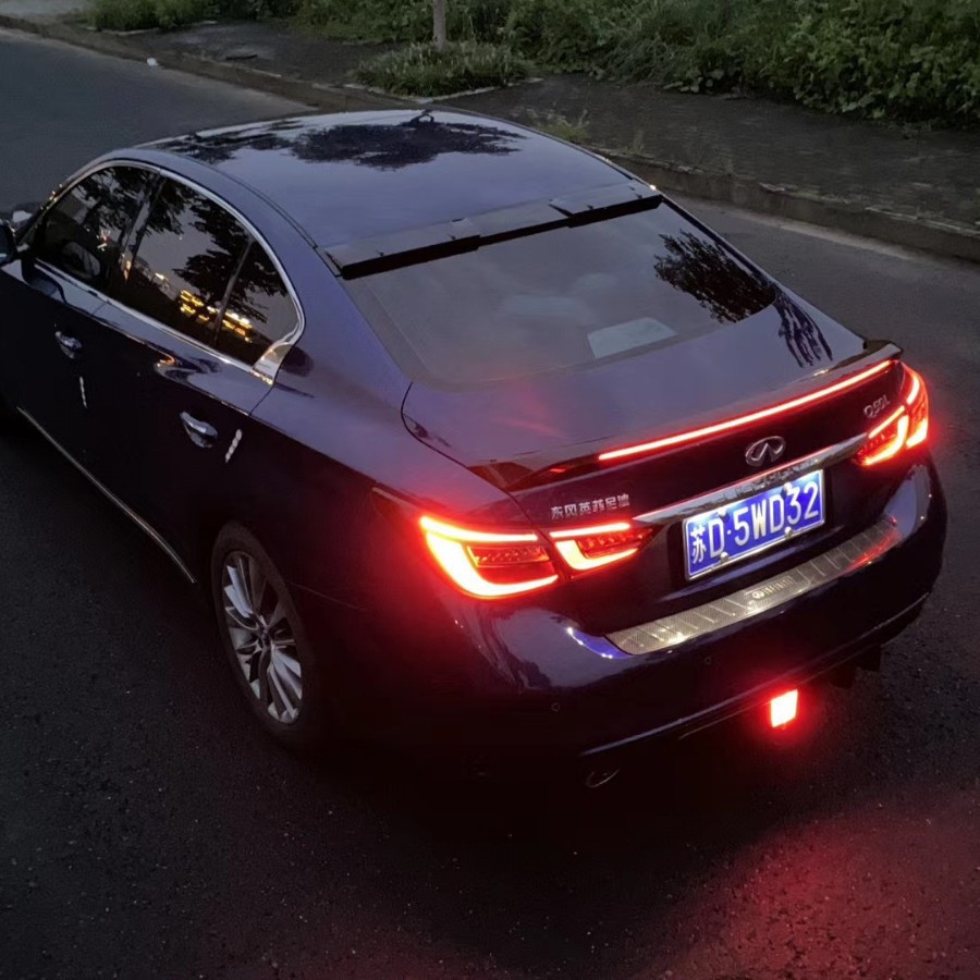 18-20款Q50尾唇 带灯尾唇Q50L小包围前唇流光尾翼