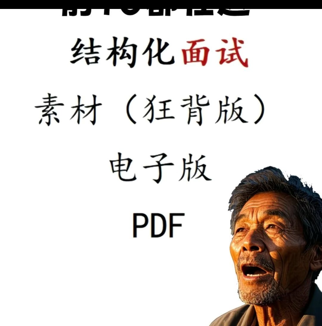 结构化面试素材狂背版表格话术PDF电子版 · 结构化面试素材