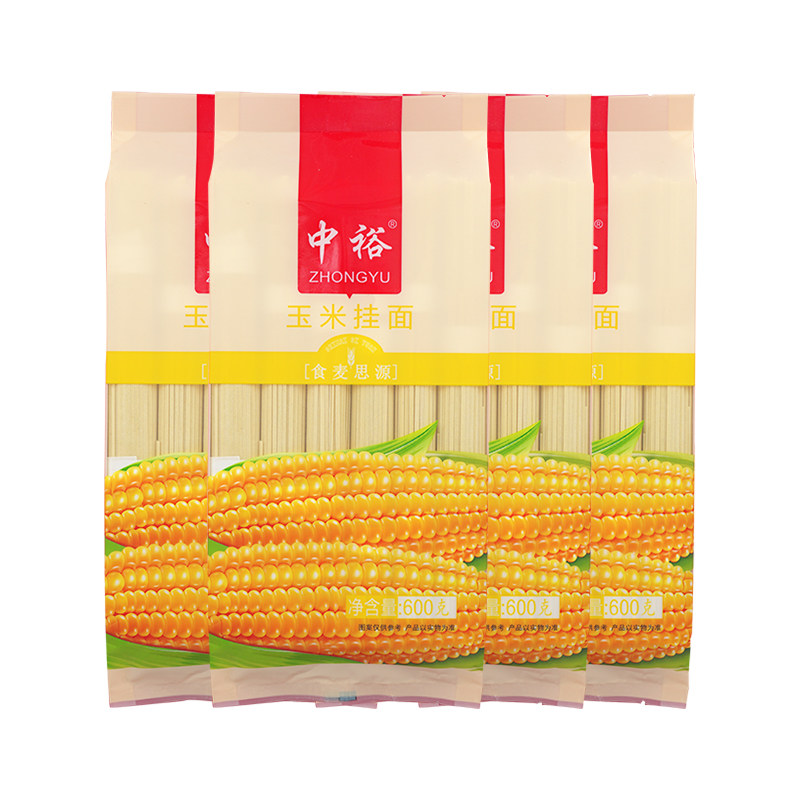 中裕面条玉米挂面杂粮面600g*4袋
